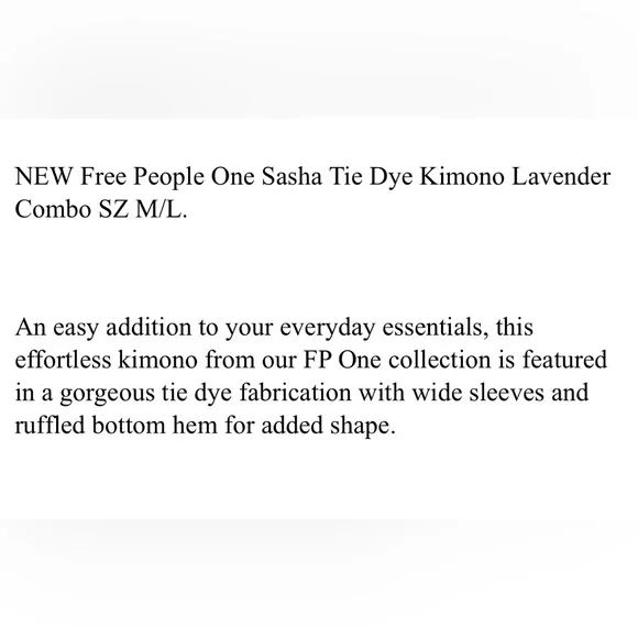 Free People Sasha Kimono m/l - Picture 6 of 6